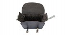 For Royal Enfield Bear 650 Canvas and Leather Pannier Bags Navy Blue With Saddle Stays - SPAREZO